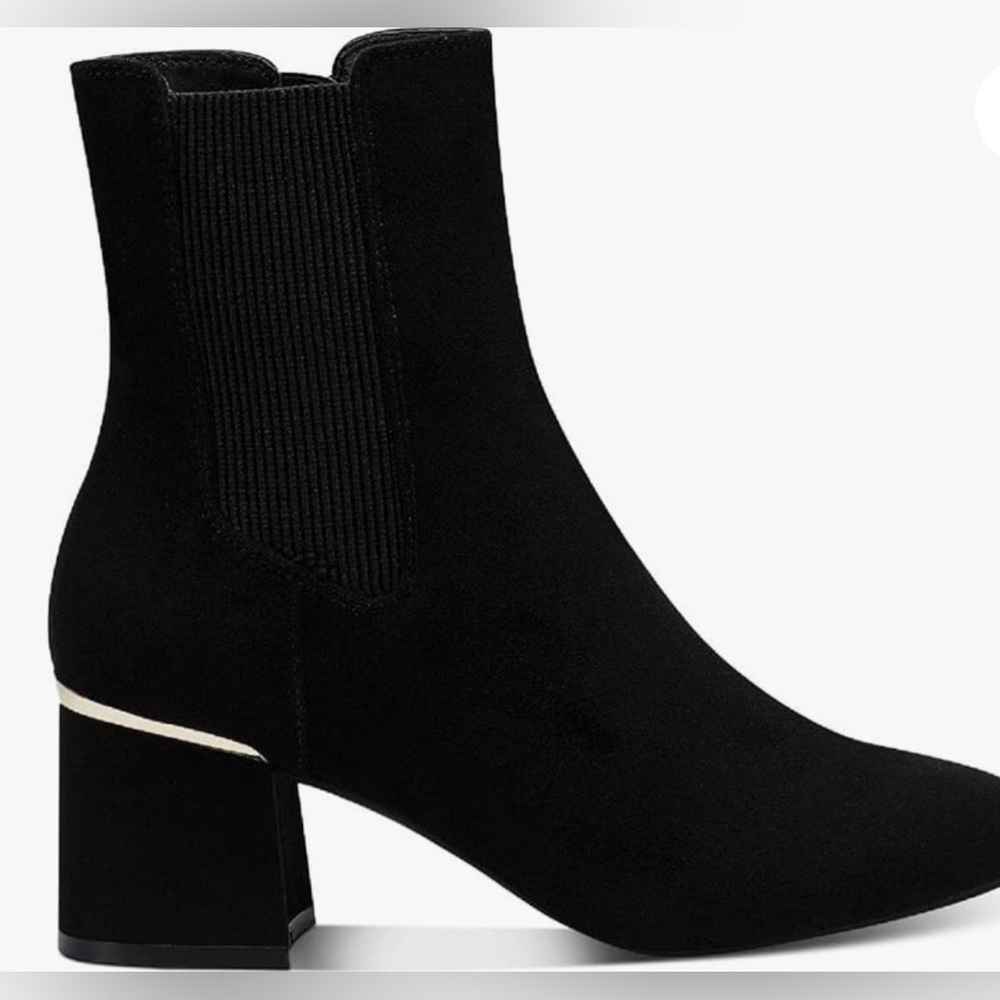 Alfani Womens Rockee Black Bootie Short Faux Suede Ankle Boots 5.5 M Shoes new